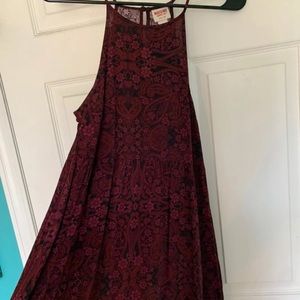 Black and Maroon Dress